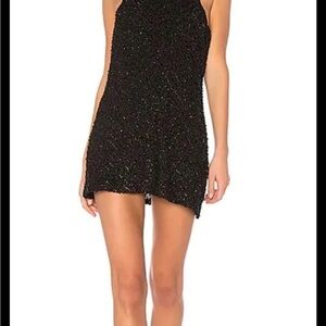 NBD black backless dress size small. Worn once.